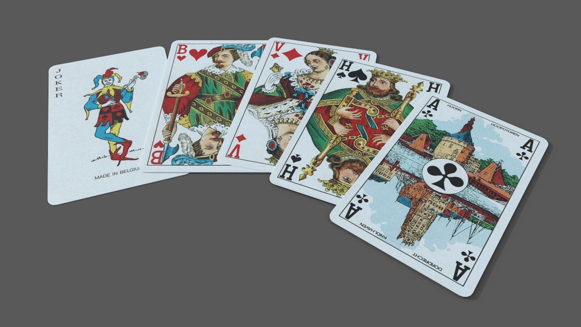 3D Dutch Playing Cards Low-poly 3D model_2