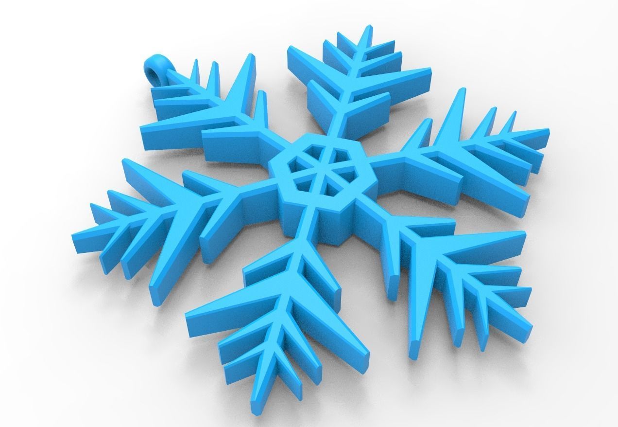 Snowflake 10 3D print model_2