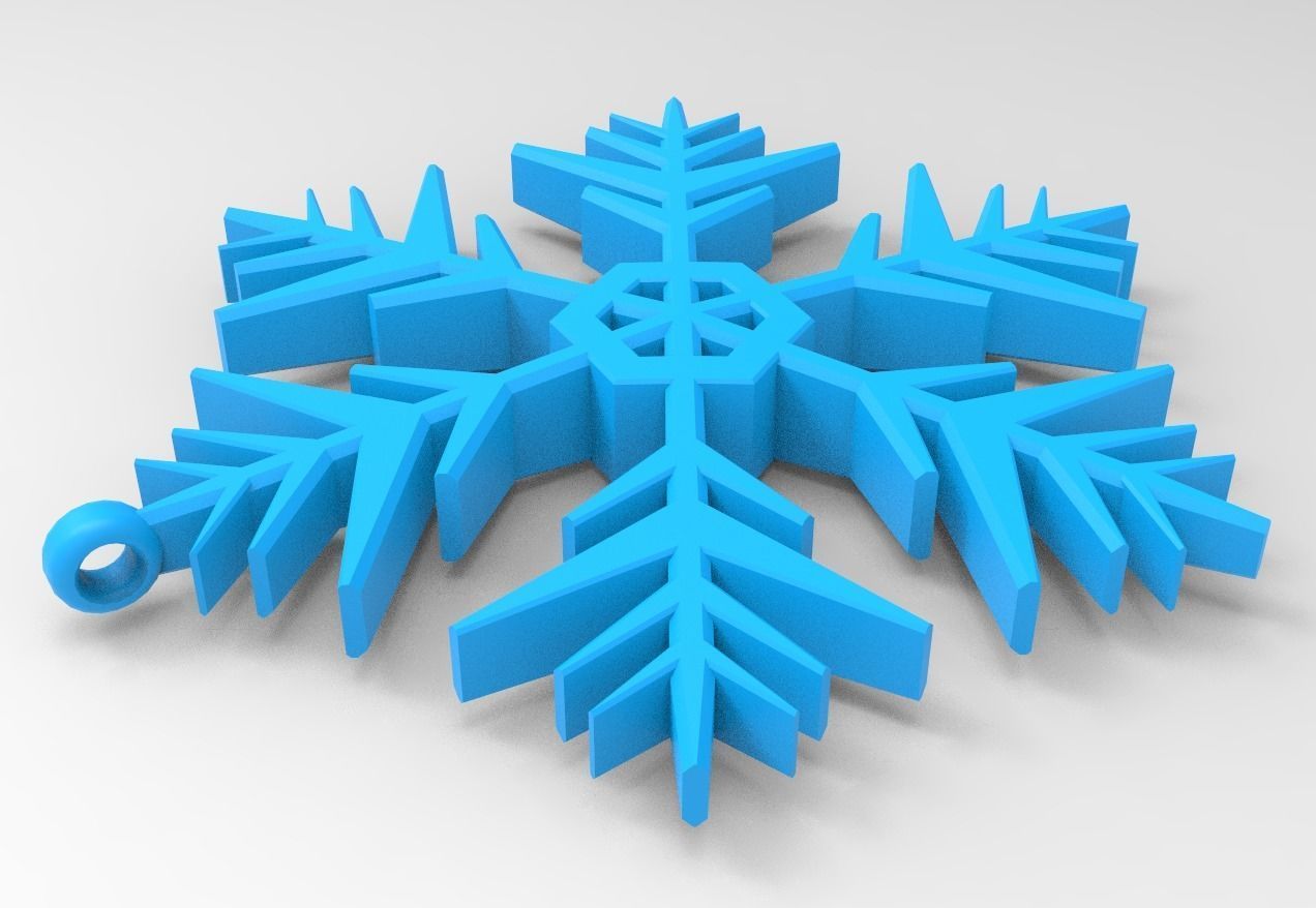 Snowflake 10 3D print model_9