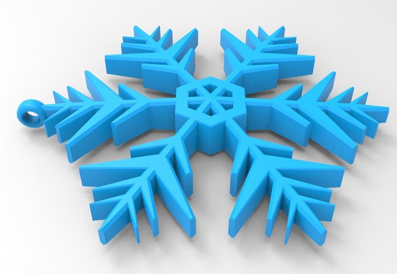Snowflake 10 3D print model_1