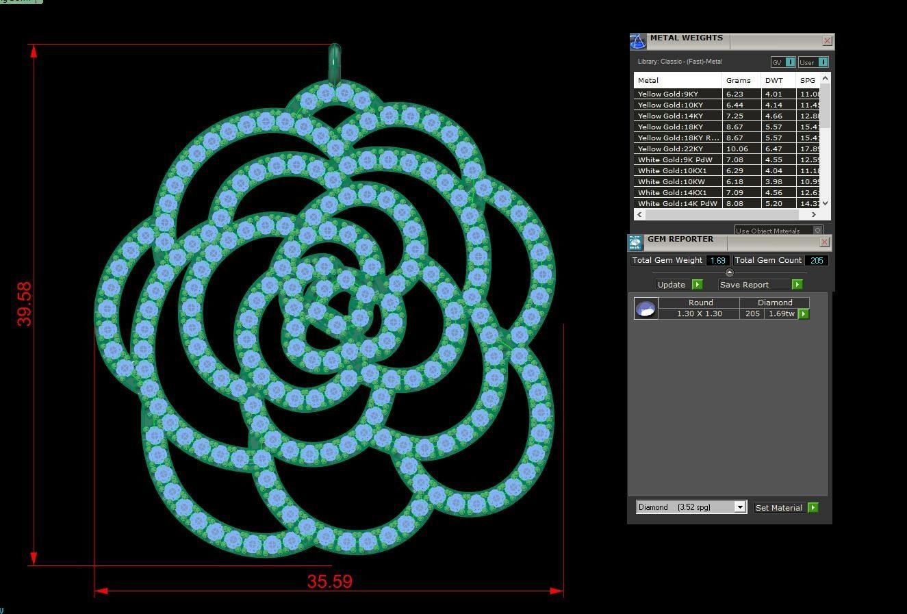 Jewelry Pendant 3D print model_8