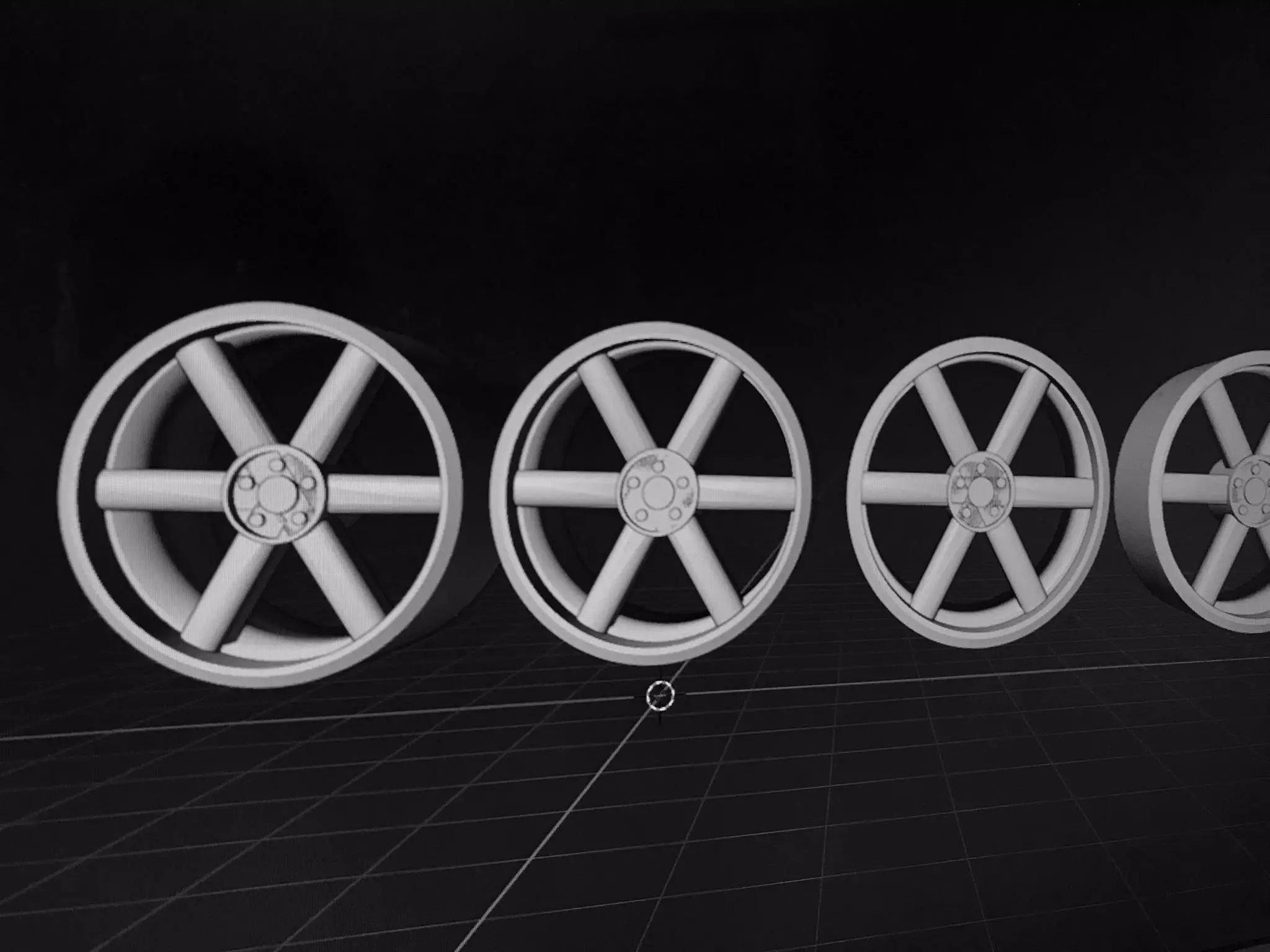  Custom Car Wheel x4 3D print model_0