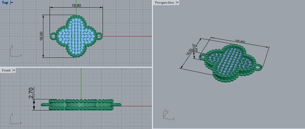 Van cliff Braclet 3d model 3D print model_3