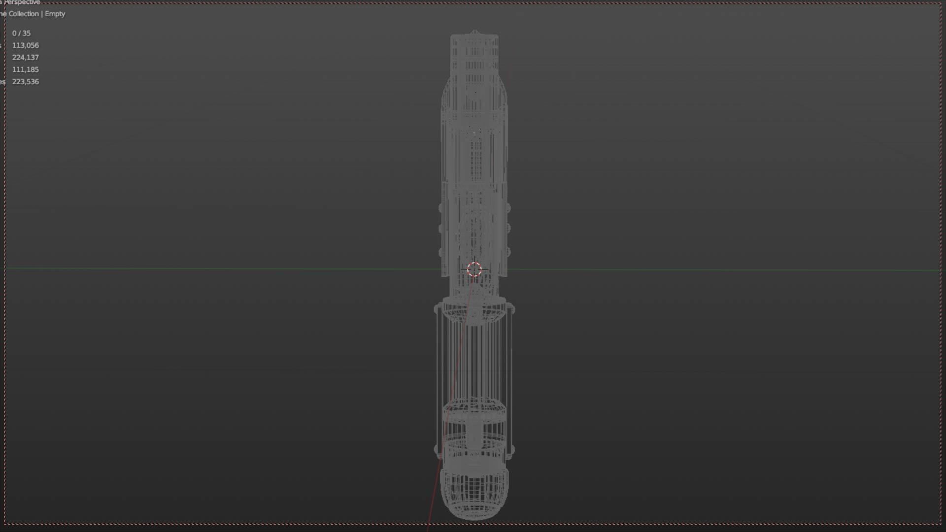 Light saber handle separate pieces low polly 3D model_6