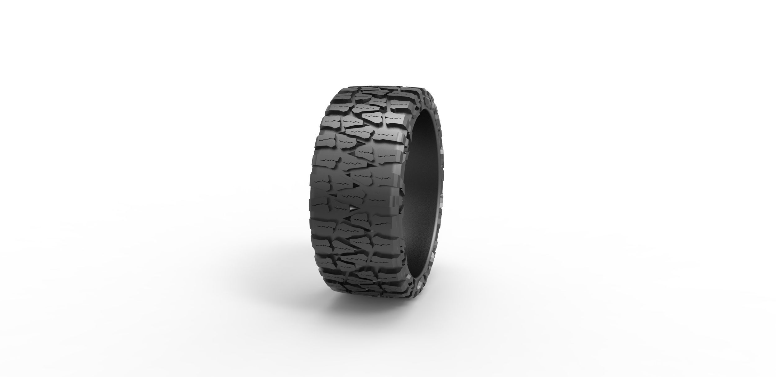 Mud tire Ring 3D print model_2