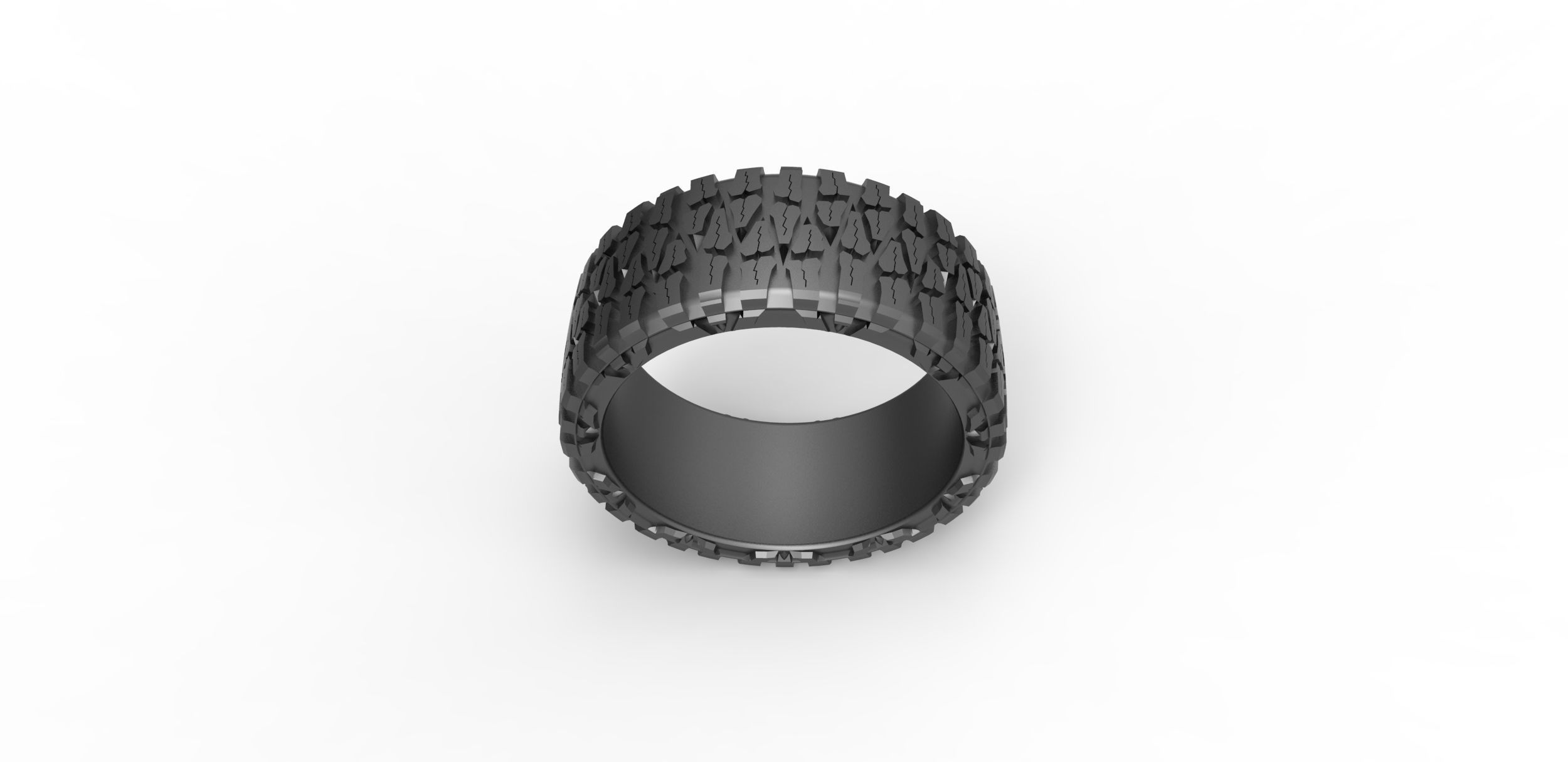 Mud tire Ring 3D print model_5