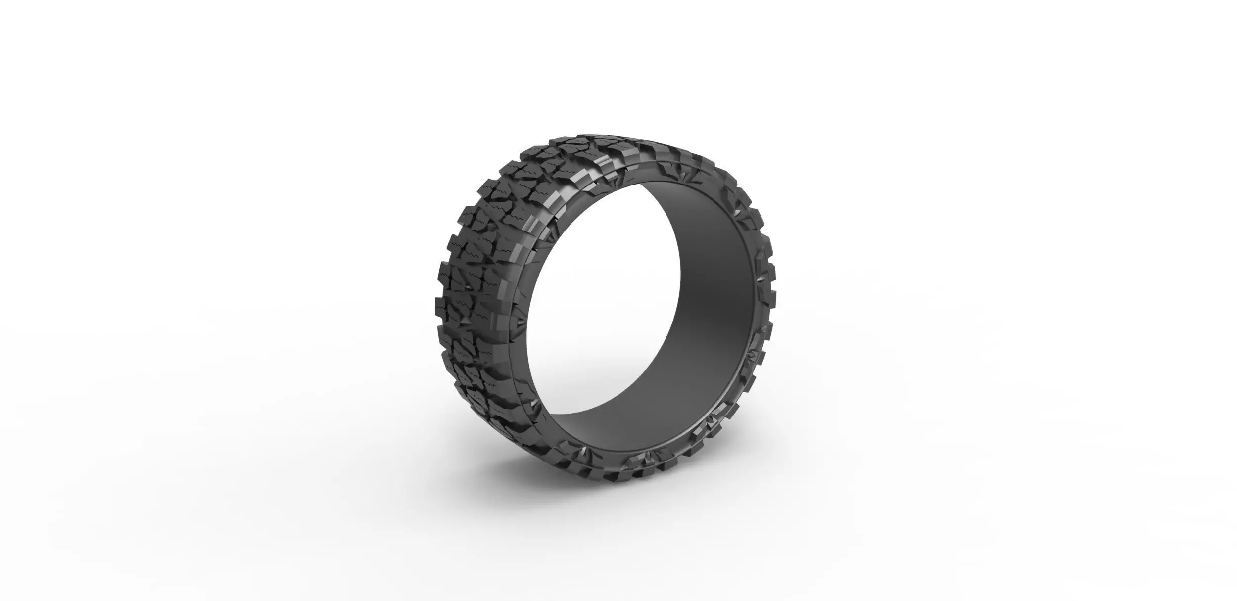 Mud tire Ring 3D print model_0