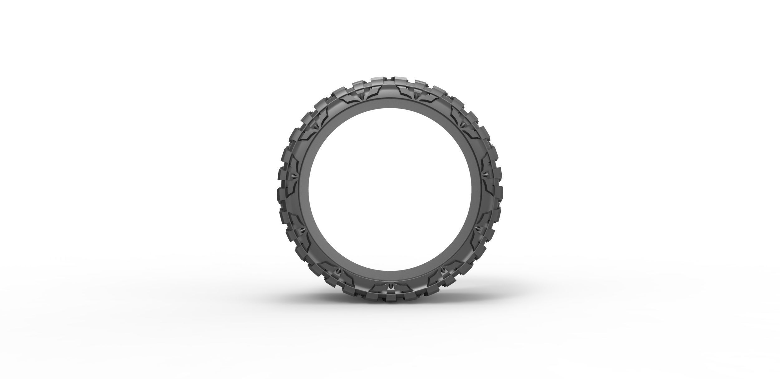 Mud tire Ring 3D print model_4