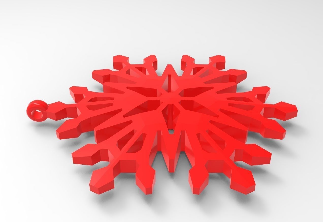 Snowflake 12 3D print model_8
