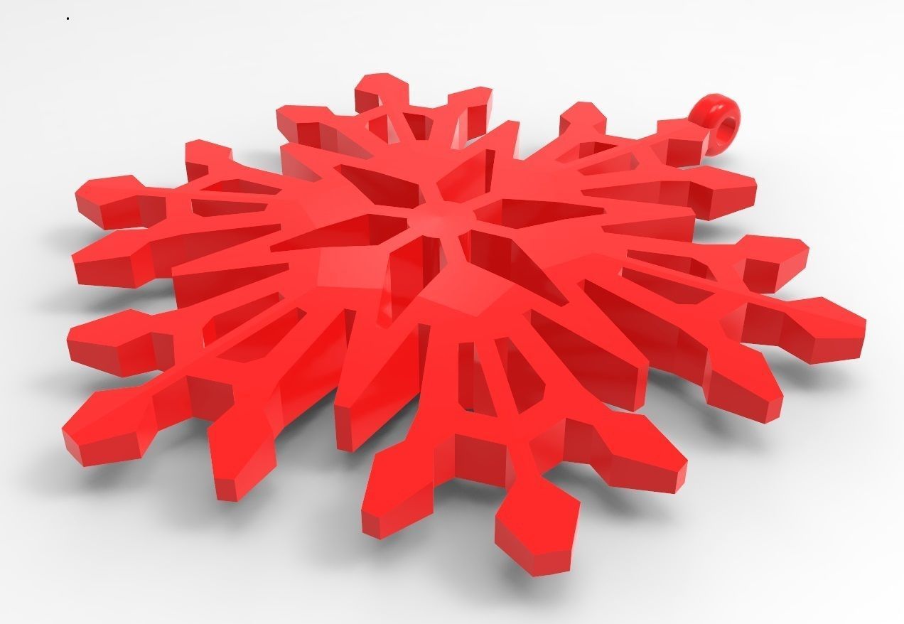 Snowflake 12 3D print model_13