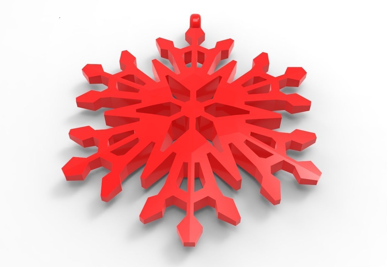 Snowflake 12 3D print model_4