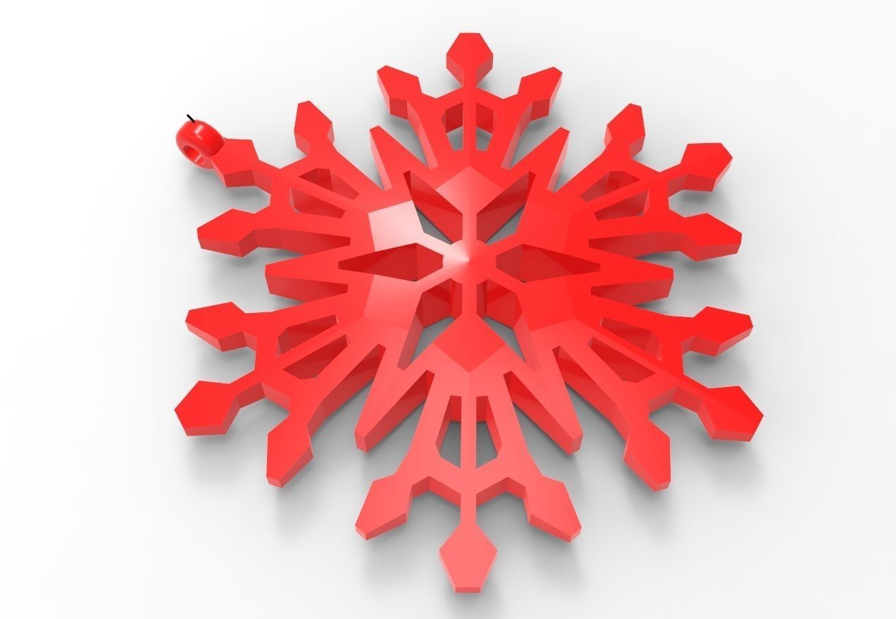 Snowflake 12 3D print model_10