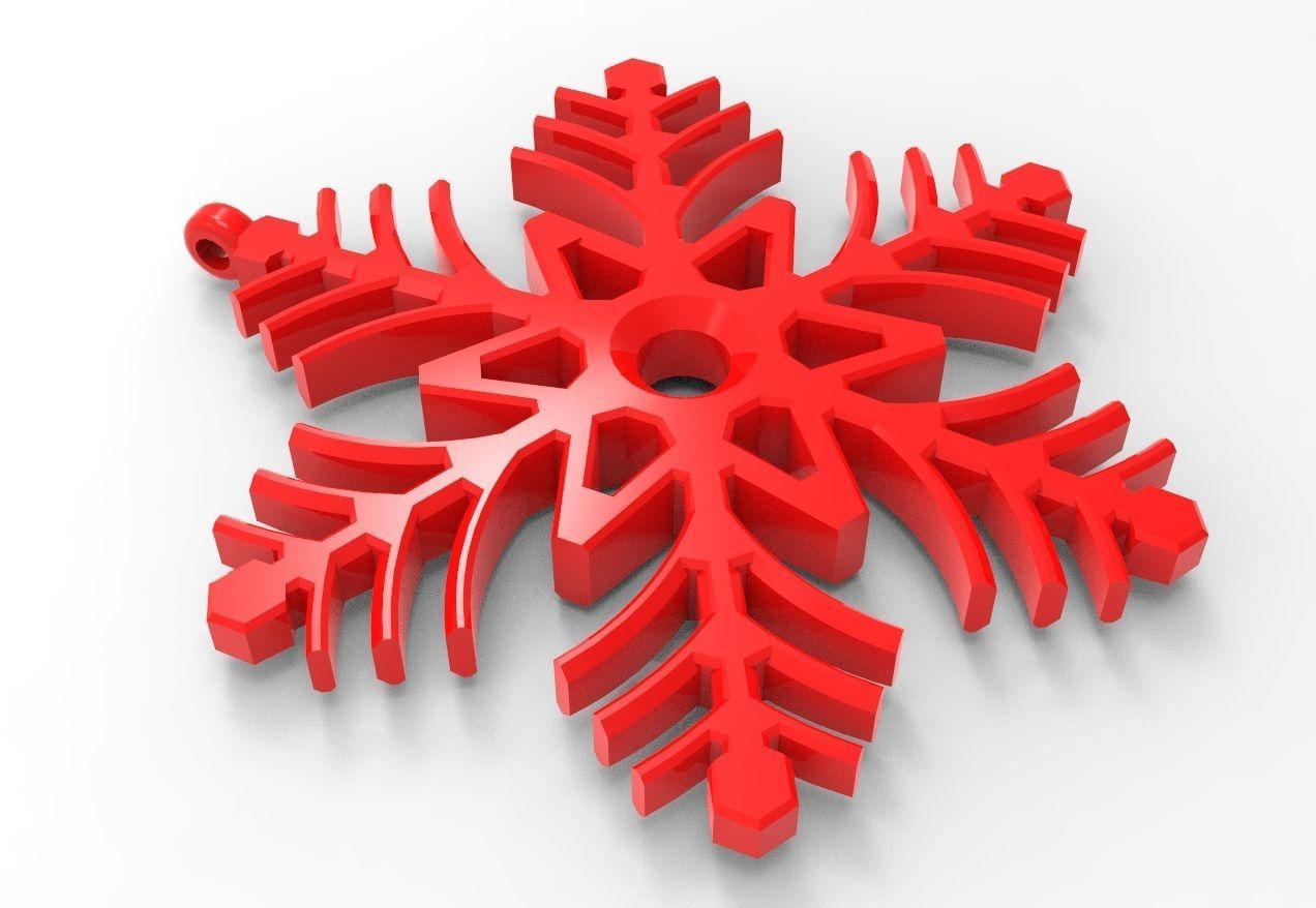 Snowflake 13 3D print model_11