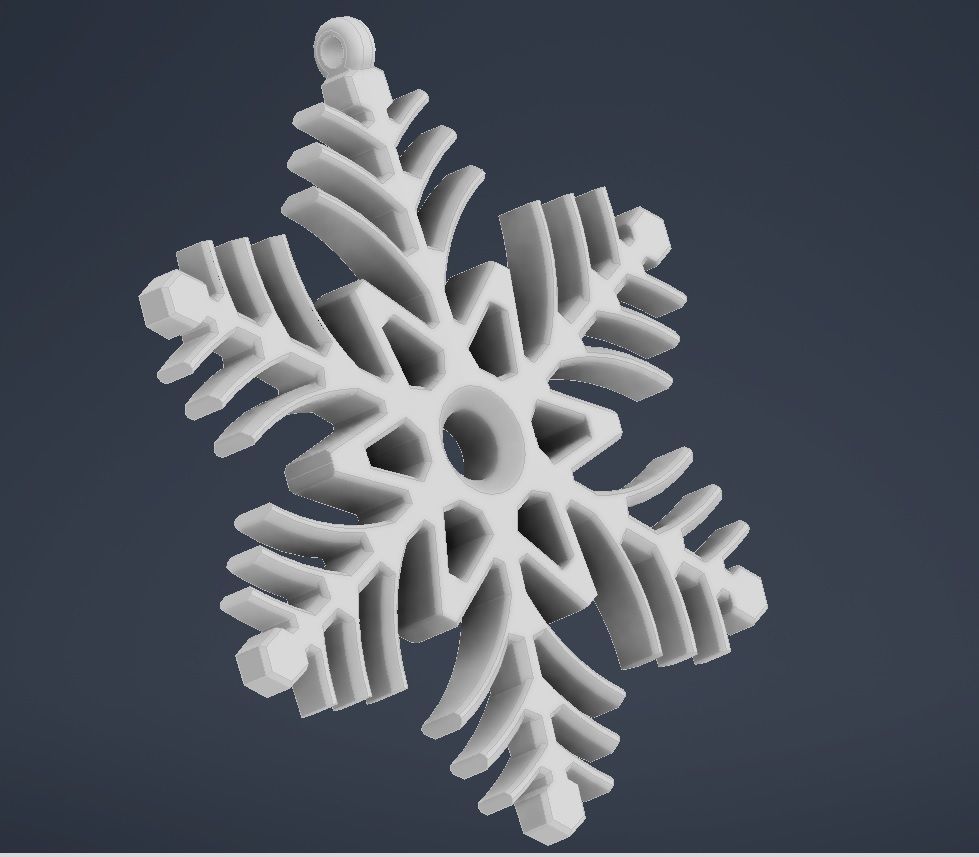 Snowflake 13 3D print model_7