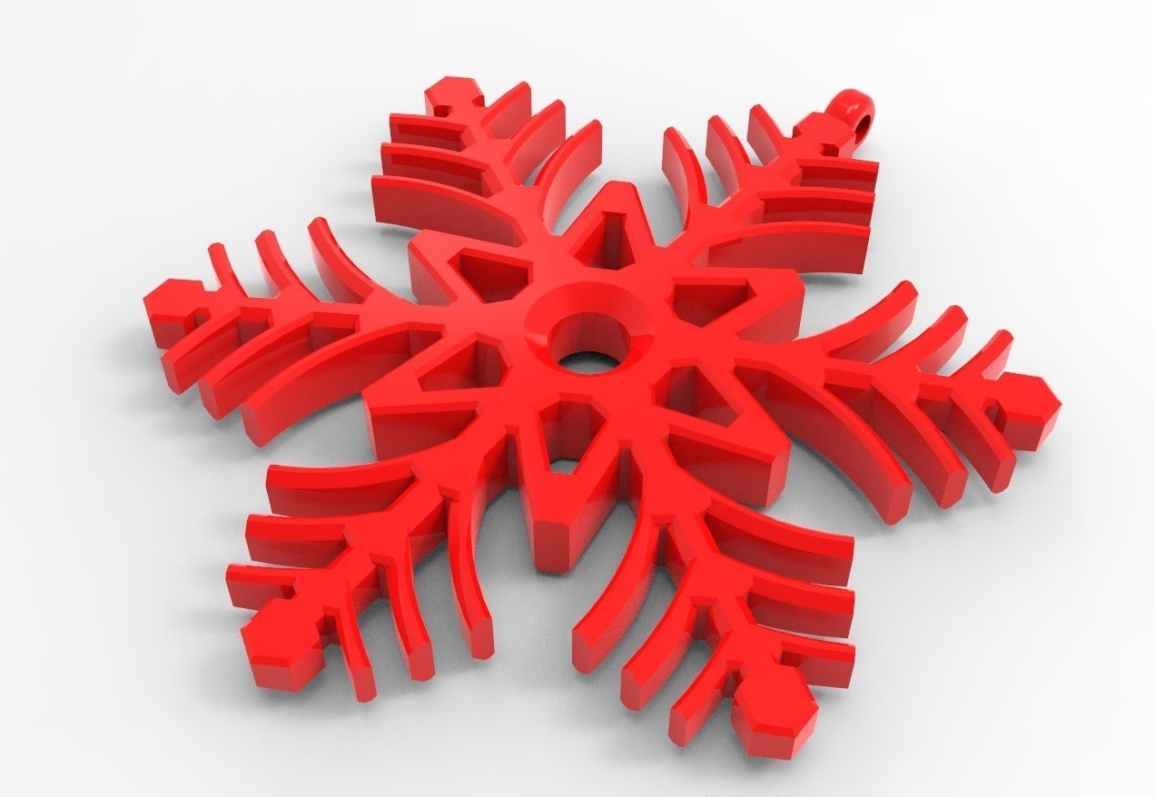 Snowflake 13 3D print model_5