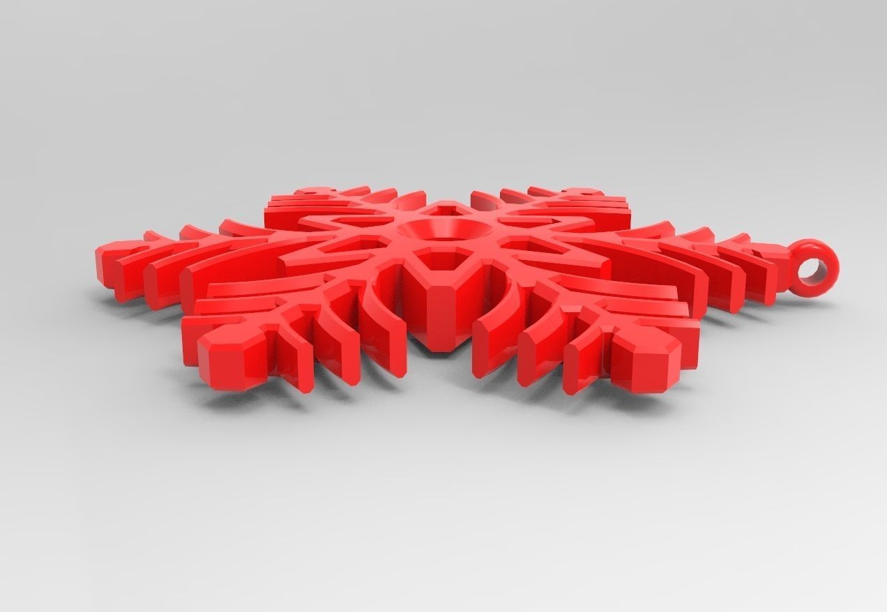 Snowflake 13 3D print model_6