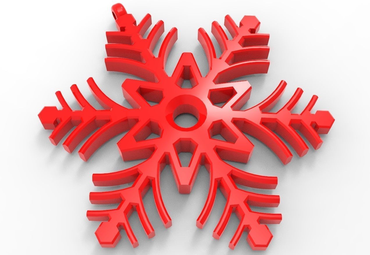 Snowflake 13 3D print model_14
