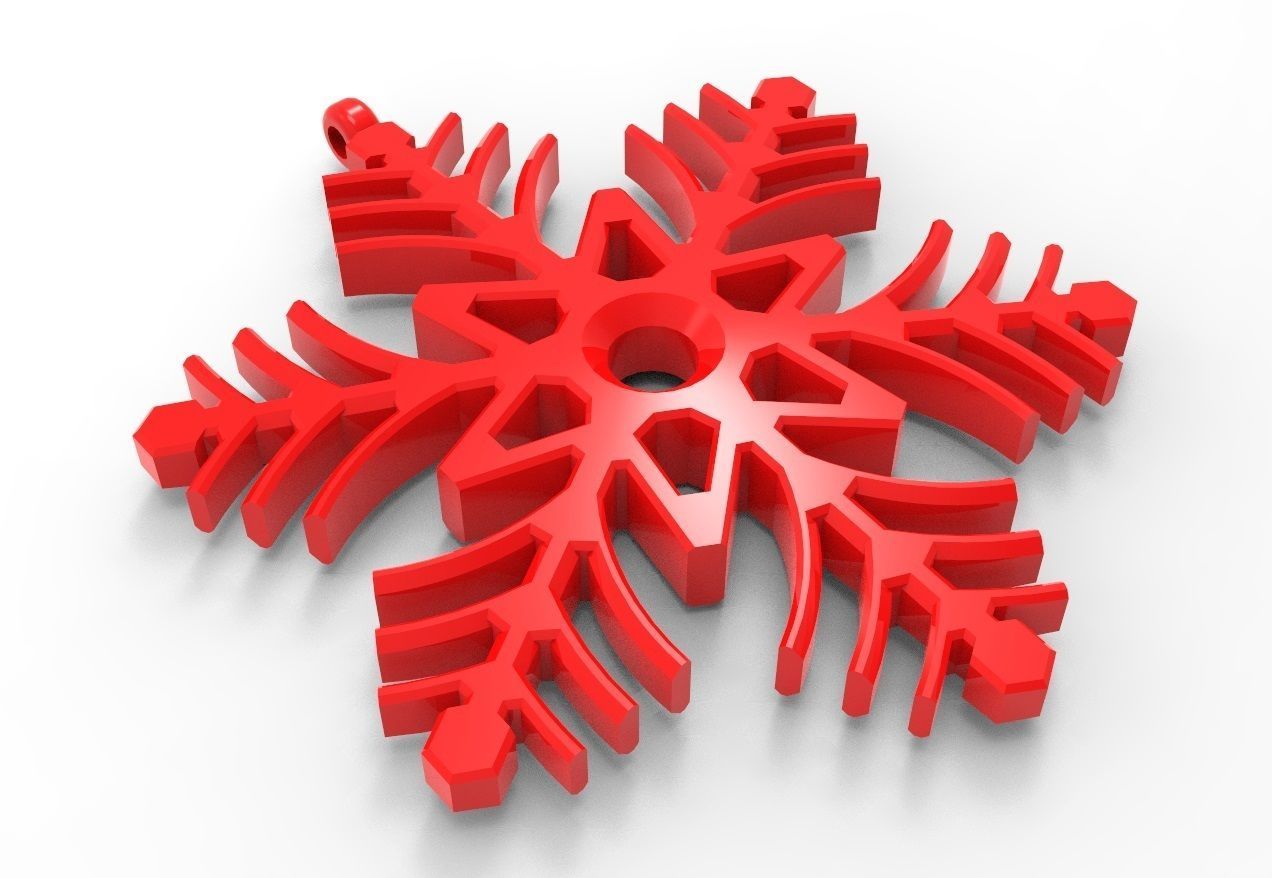 Snowflake 13 3D print model_2