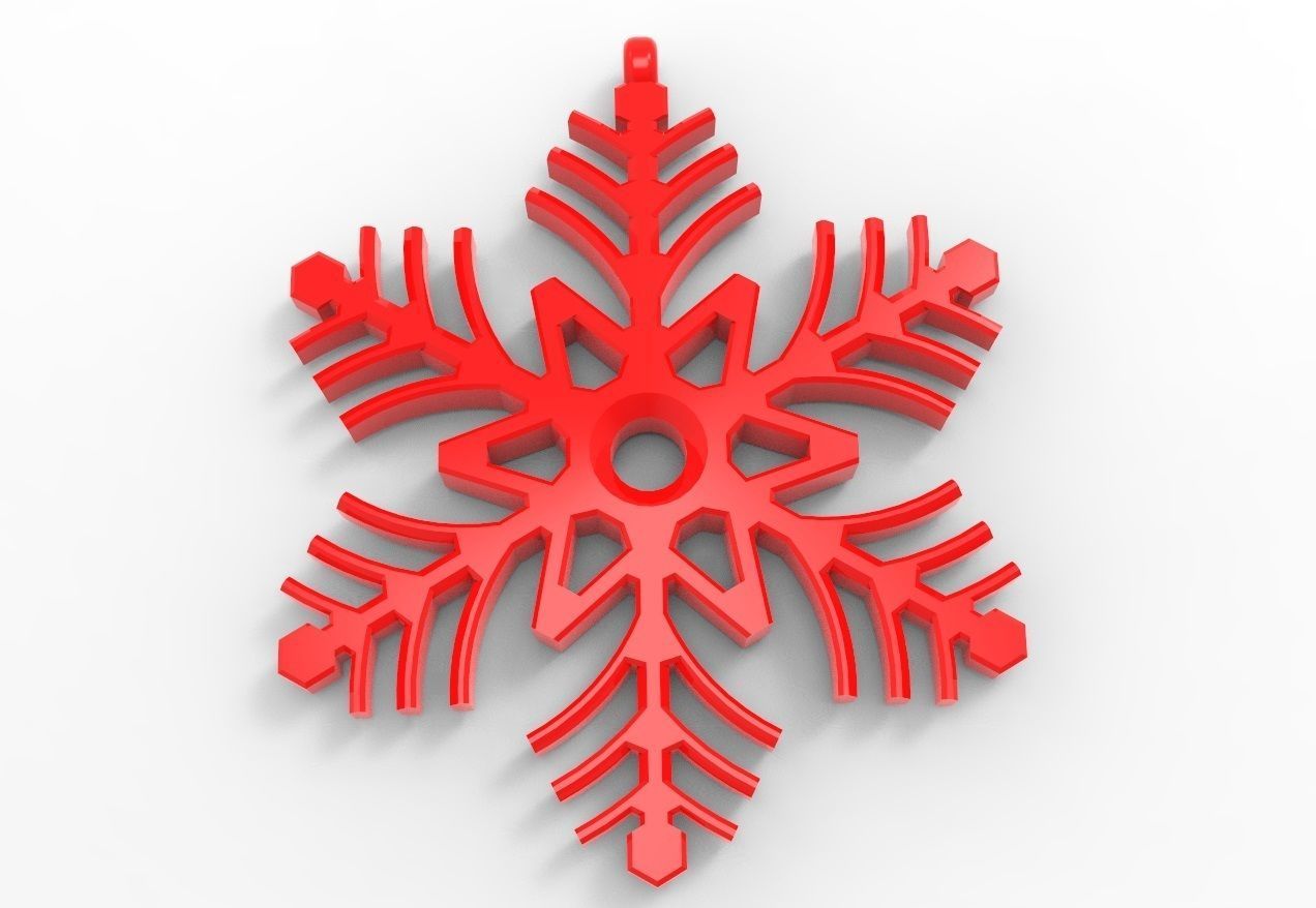 Snowflake 13 3D print model_15