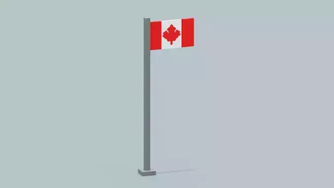 Canada Flag Low-poly 3D model