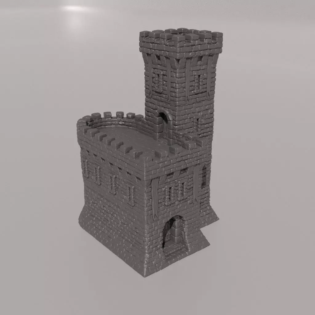 Old Town Watch Tabletop Terrain 28 mm 3D print model_0
