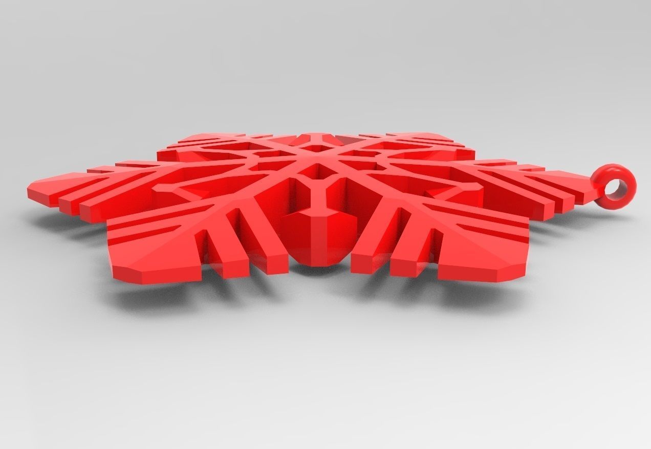 Snowflake 14 3D print model_5