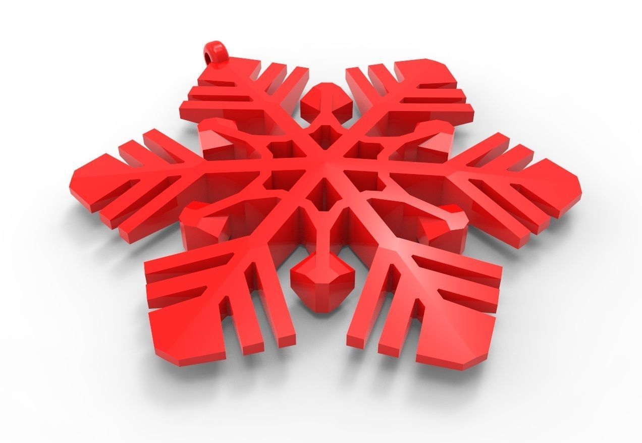 Snowflake 14 3D print model_3