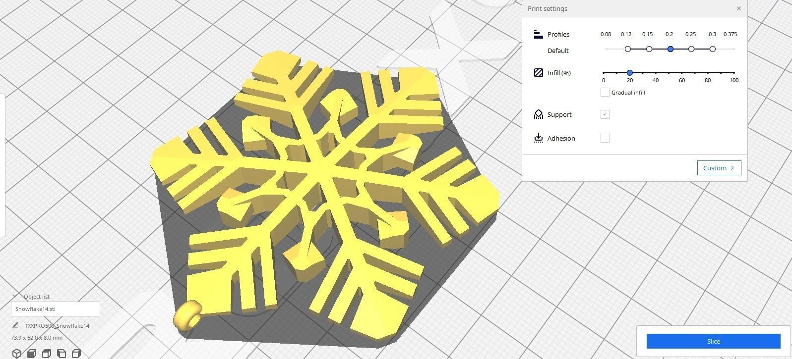 Snowflake 14 3D print model_15