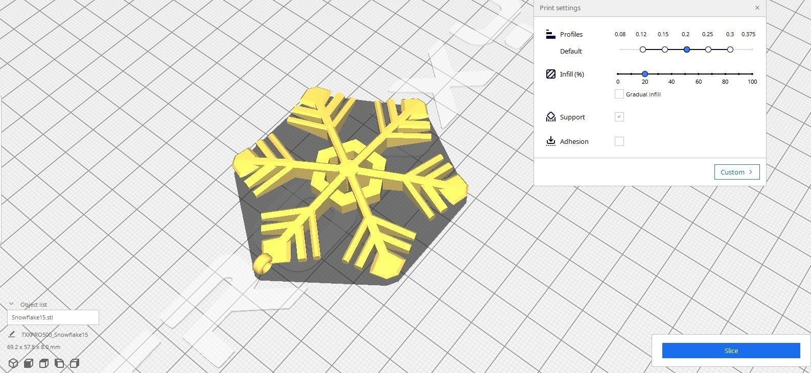 Snowflake  15 3D print model_8