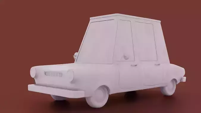 Toon Car Free 3D model