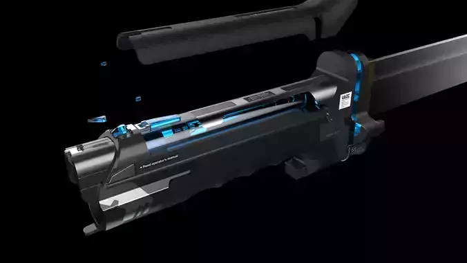 Scifi Katana Sword 3D model Scifi Katana Sword 3D model