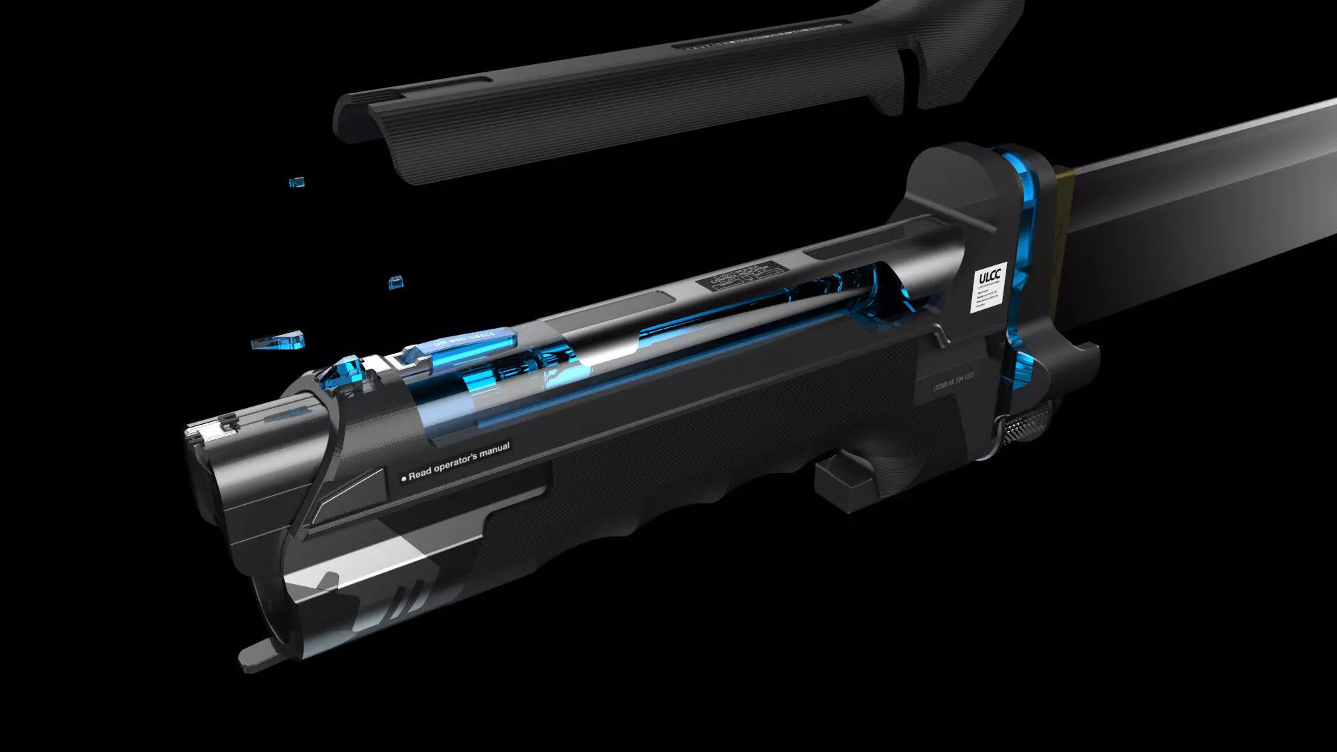 Scifi Katana Sword 3D model_0