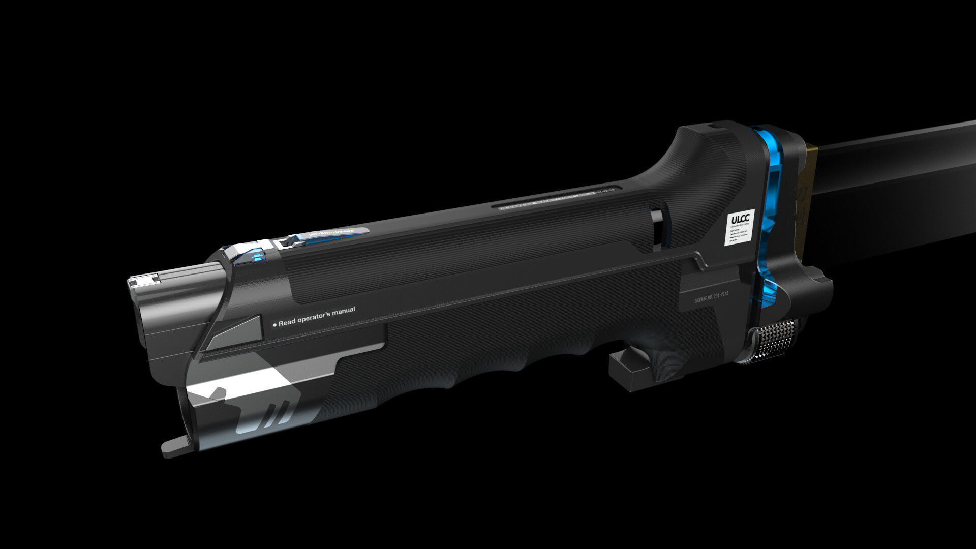 Scifi Katana Sword 3D model_1