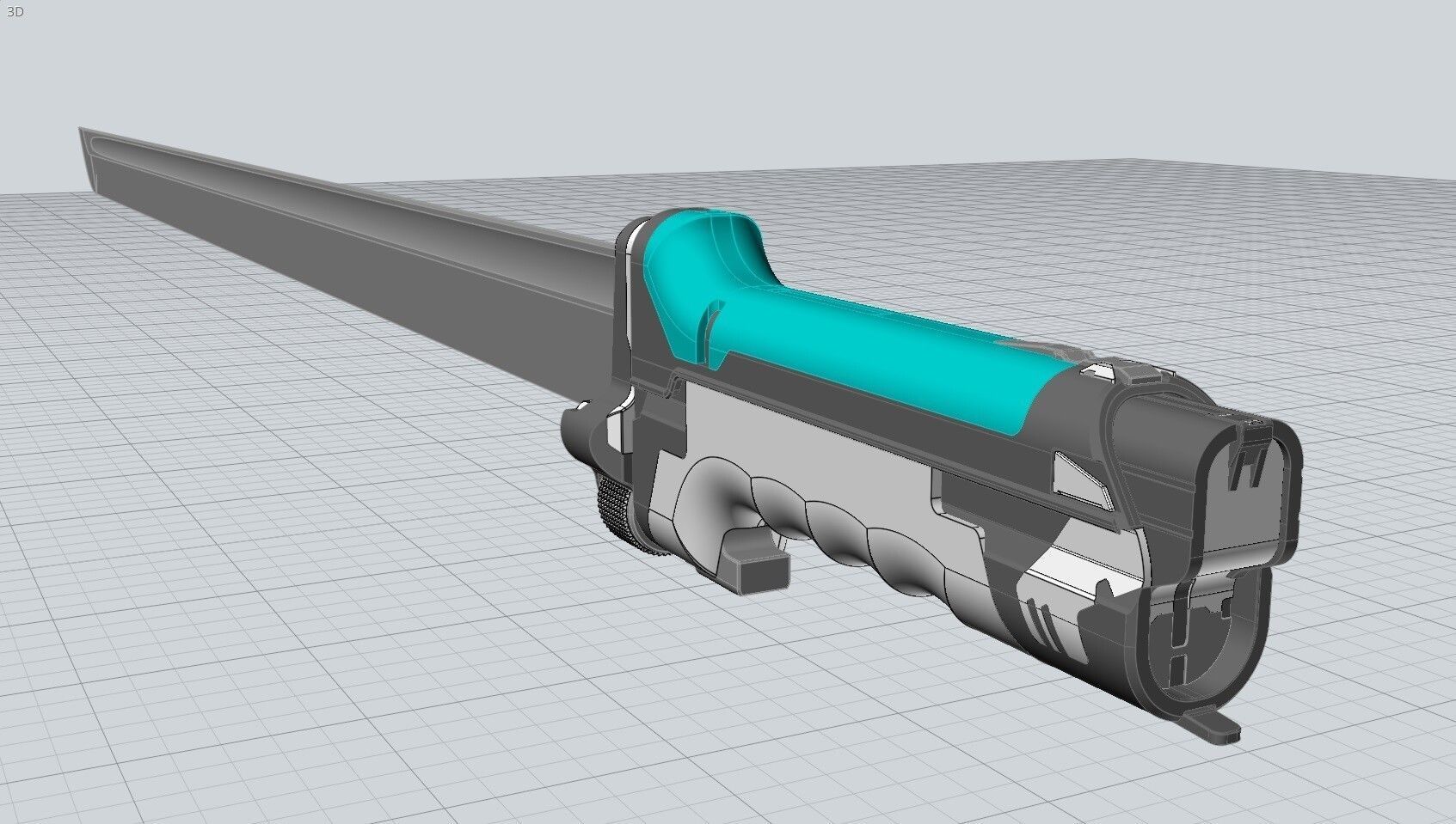 Scifi Katana Sword 3D model_7