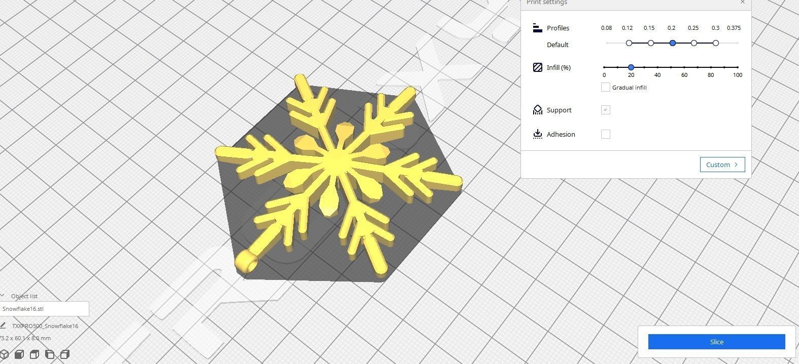 Snowflake 16 3D print model_9