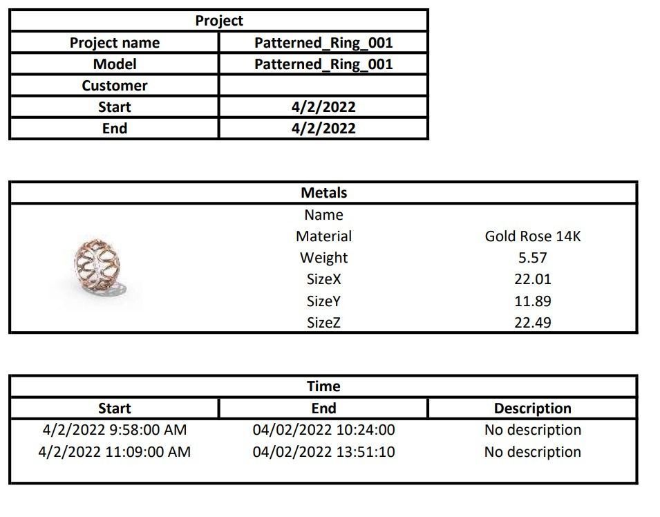 Patterned ring set 001 3D print model 3D print model_9