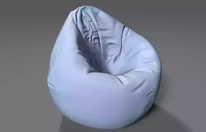 Bean bag Low-poly 3D model