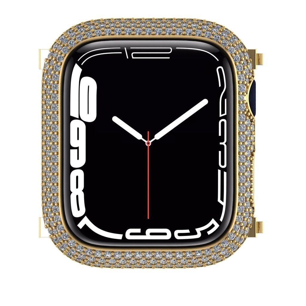 Case For Apple Watch Series 7  45mm Diamond Cover 3D print model 3D print model_9