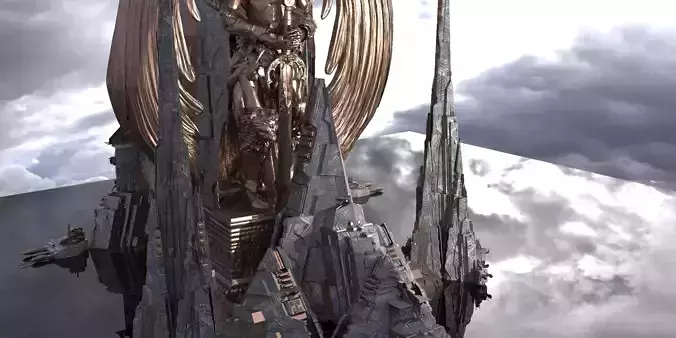  Mothership Colossal Halls Towers  3D model