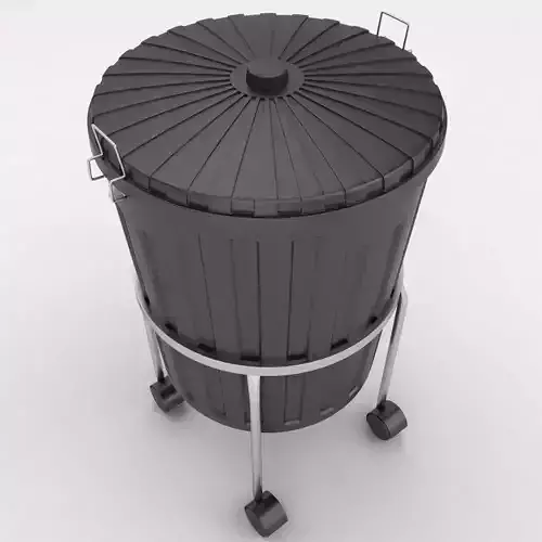 Wheel garbage dustbin 3d model