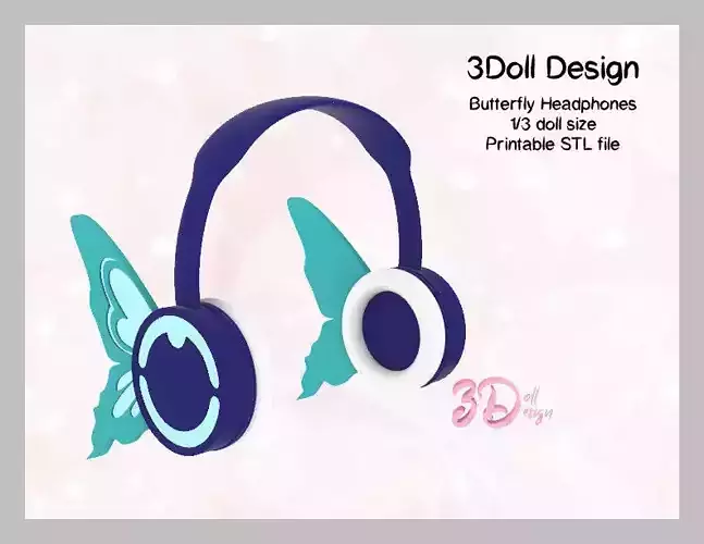 1-3 Doll Butterfly Headphones