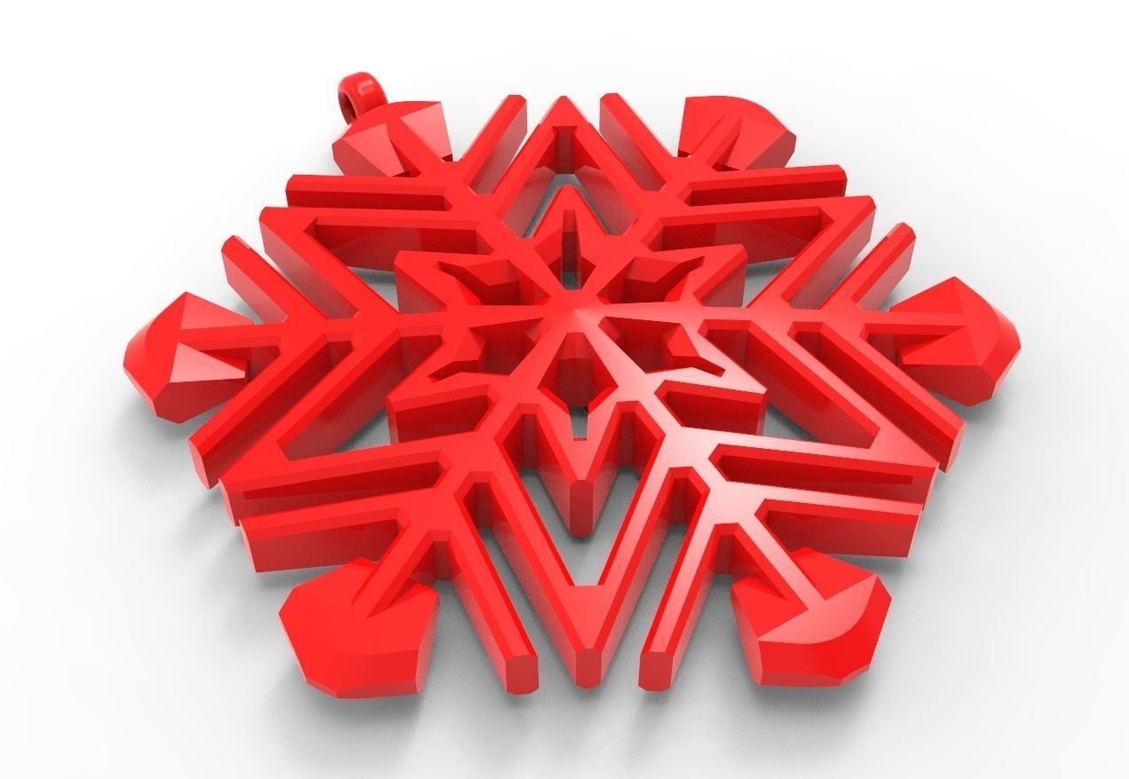 Snowflake 17 3D print model_9