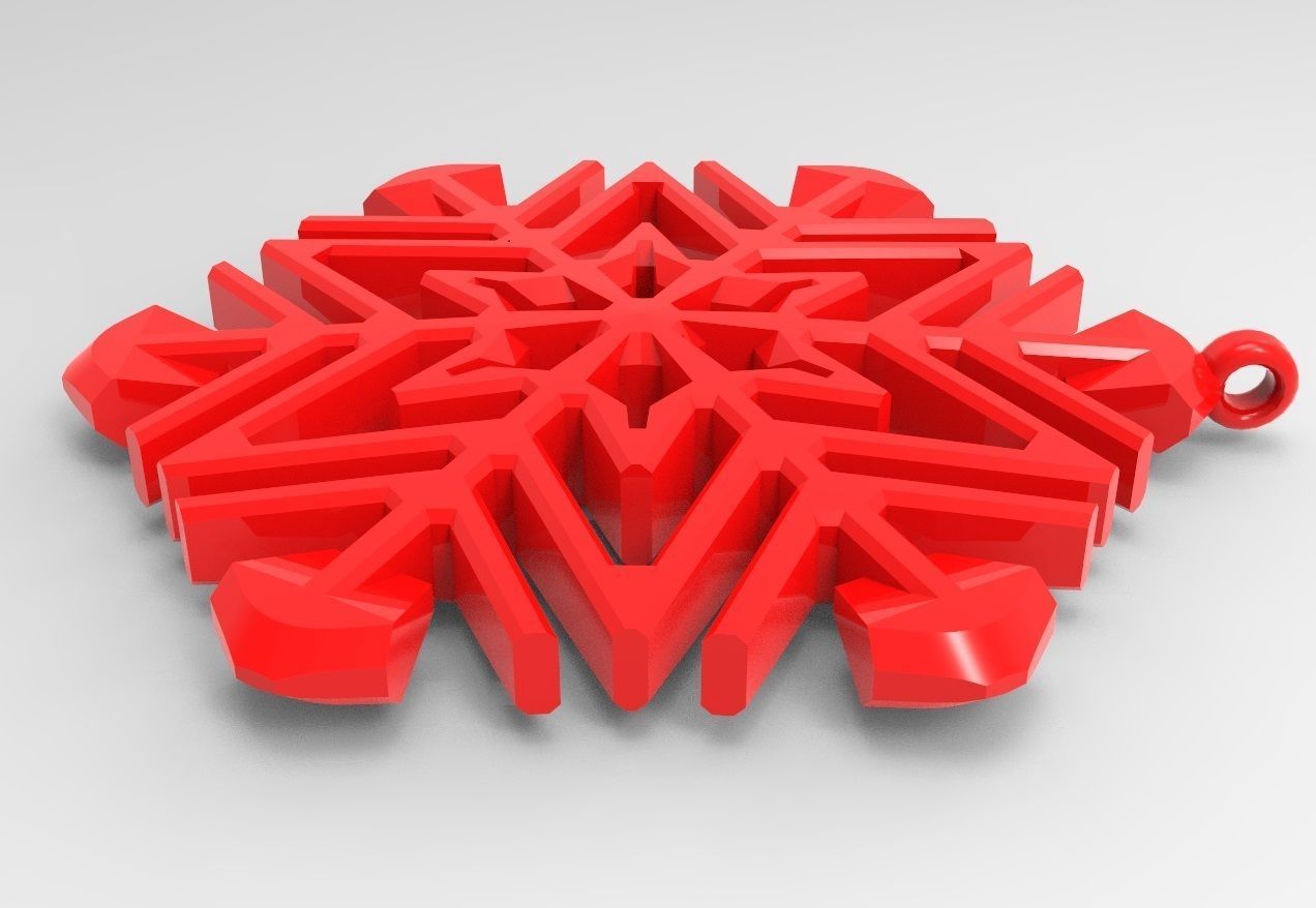 Snowflake 17 3D print model_13