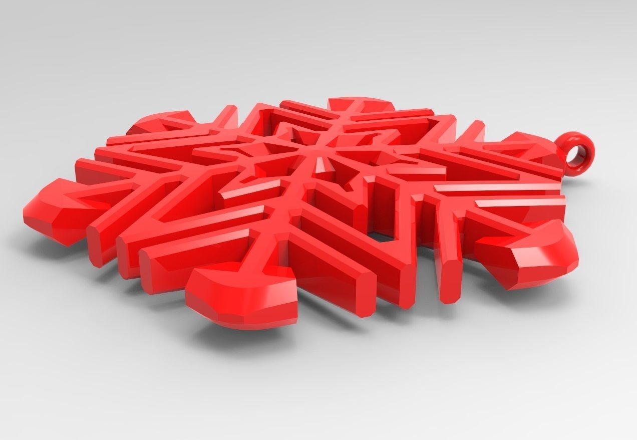 Snowflake 17 3D print model_4