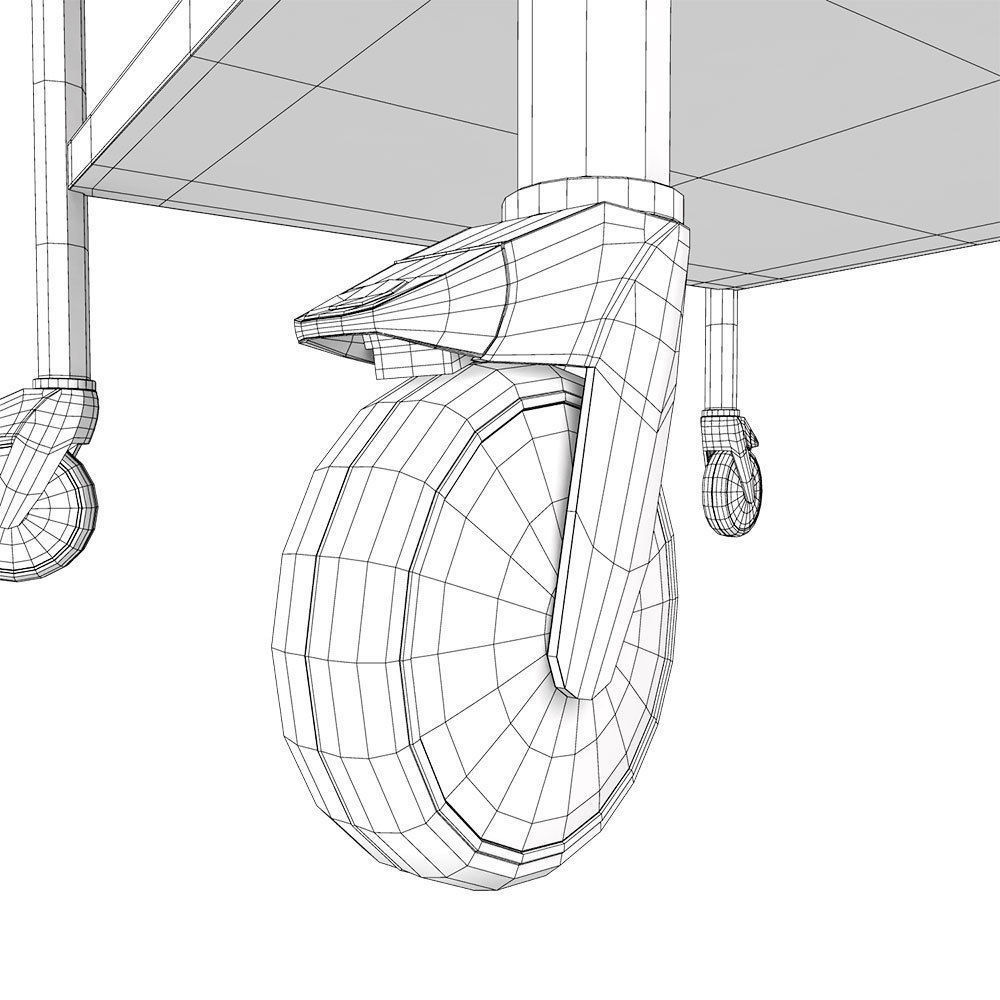 Medical equipment trolley 3dmodel 3D model_7