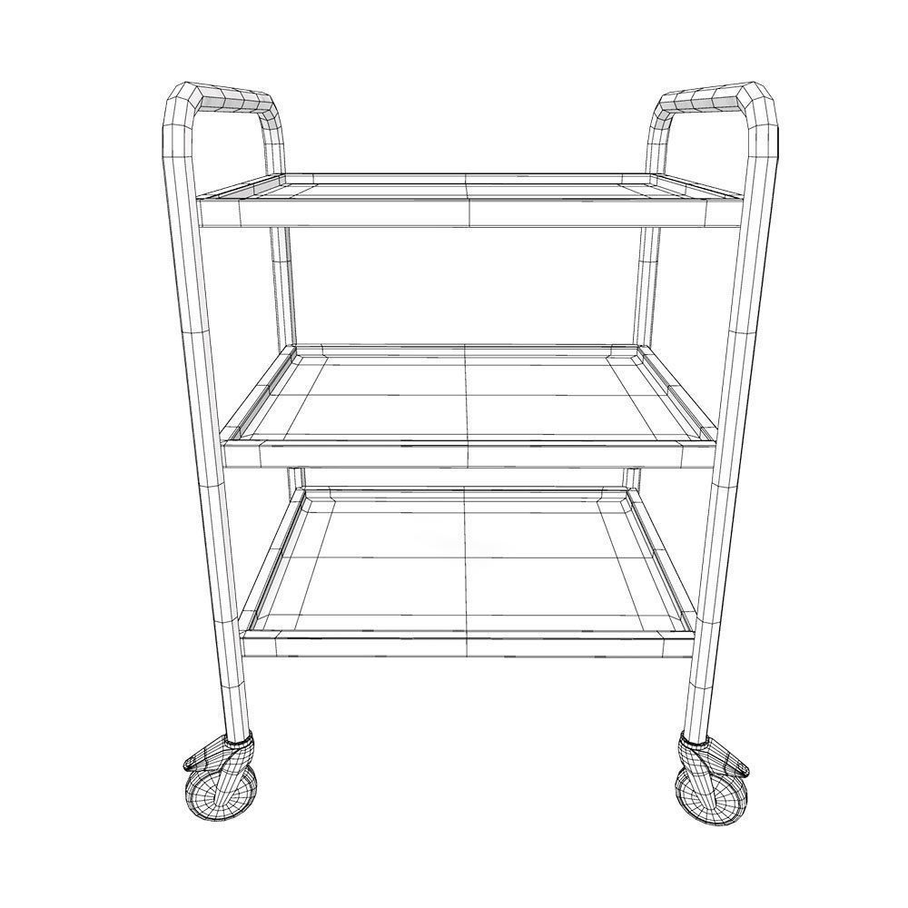 Medical equipment trolley 3dmodel 3D model_8