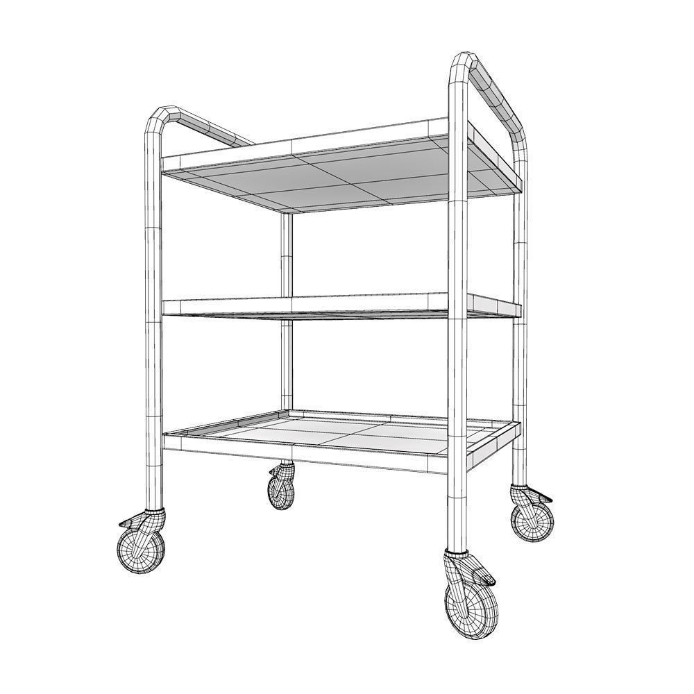 Medical equipment trolley 3dmodel 3D model_9