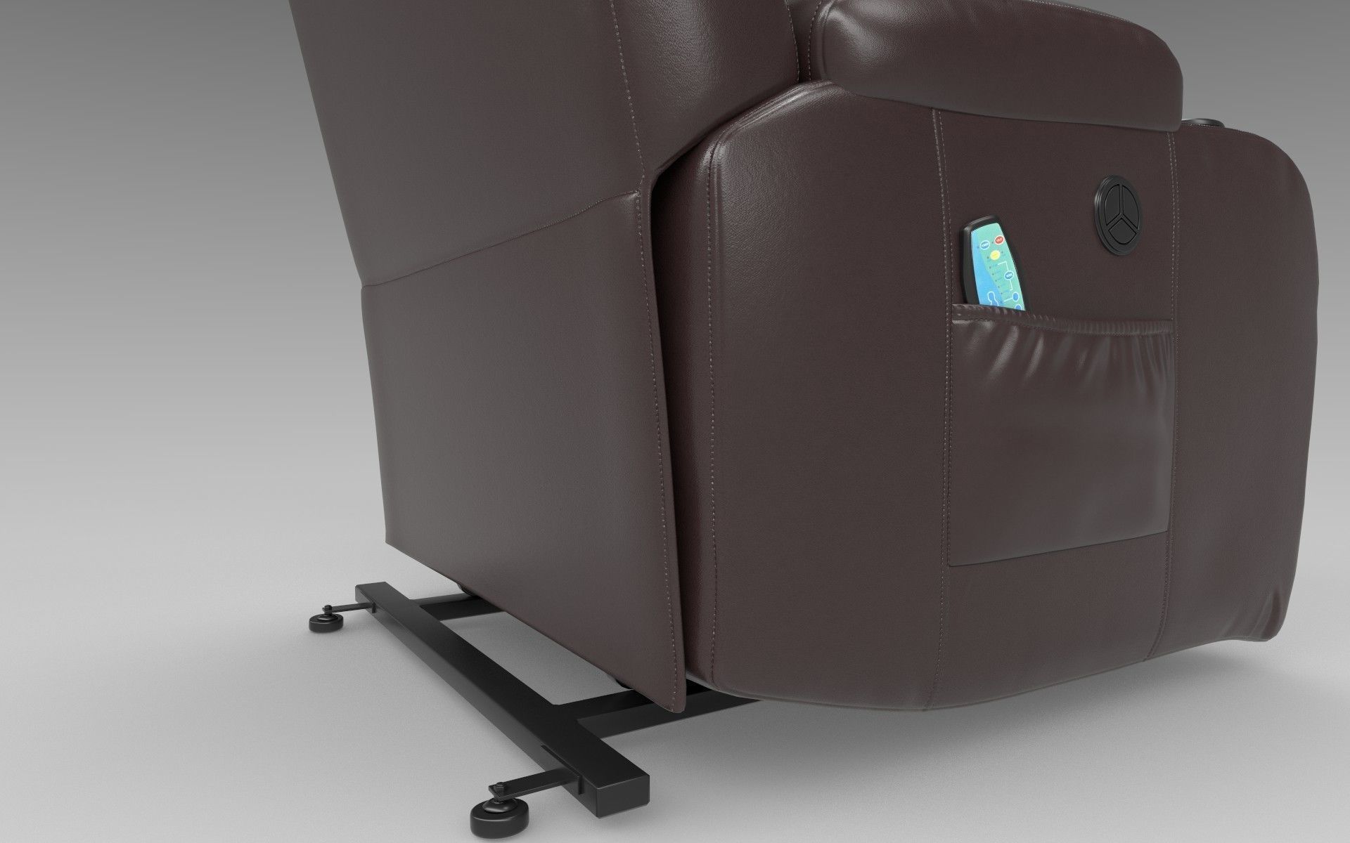 Recliner chair Low-poly 3D model_9