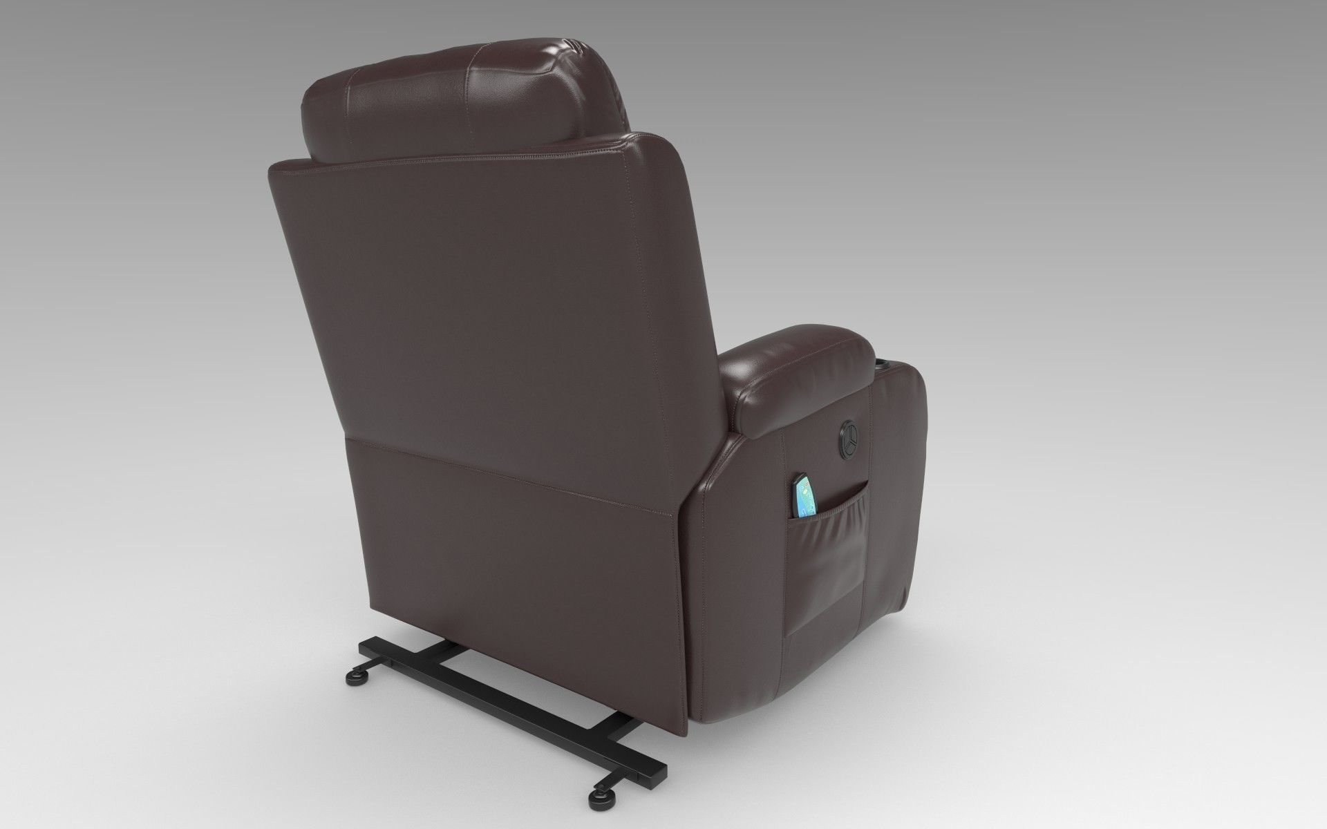 Recliner chair Low-poly 3D model_6