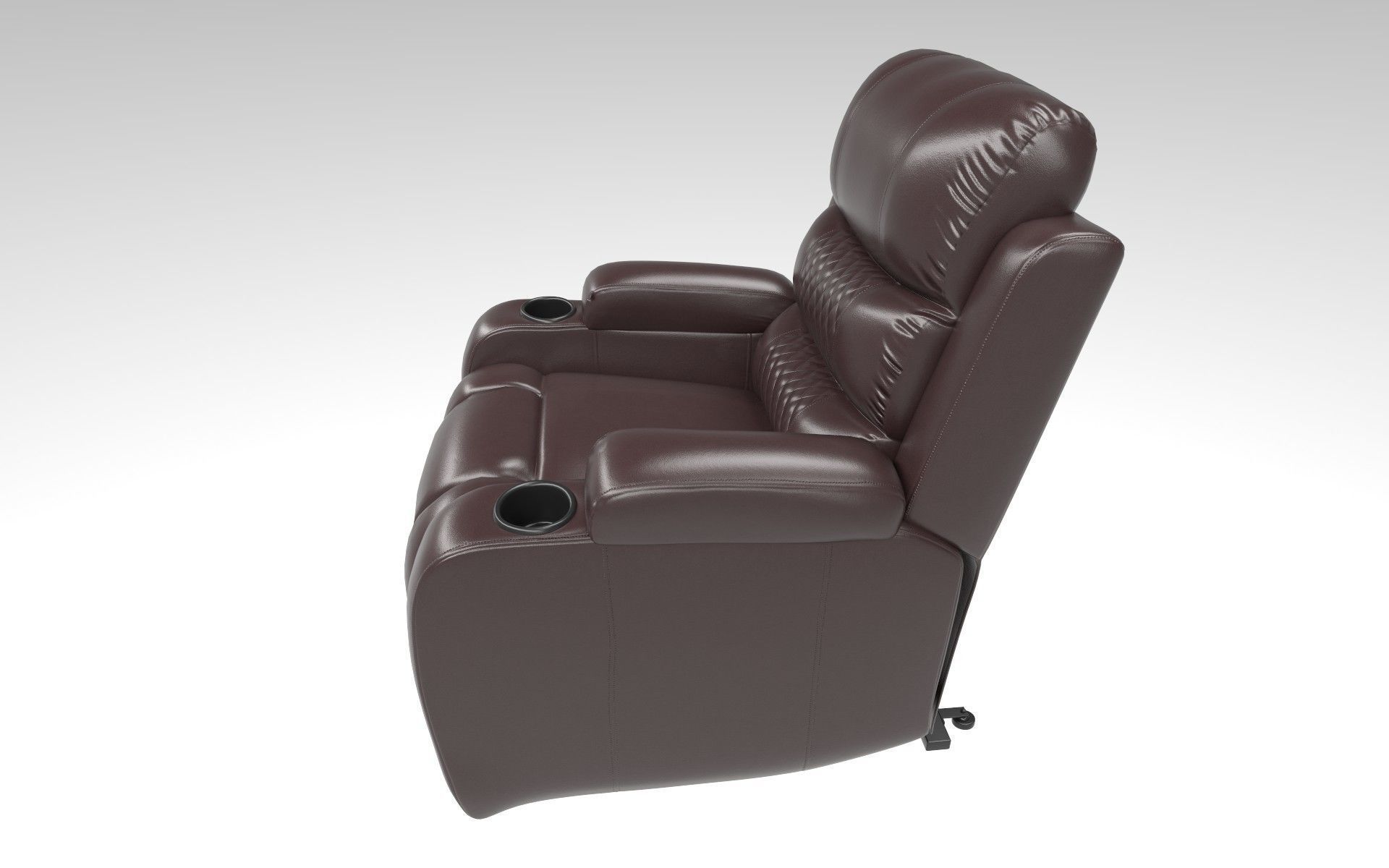 Recliner chair Low-poly 3D model_15